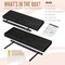Sorbus Wood Floating Shelves for Wall - 24” Solid Wood Wall Shelves for Bathroom Decor, Books, Bedroom & Living Room - Set of 2 Black Wall Mounted Kitchen Shelves - Durable 100% Premium Solid Pine